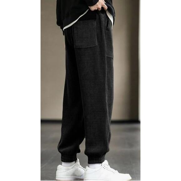 Mens Corduroy Joggers Drawstring Waist with Pockets size XL - Picture 3 of 6